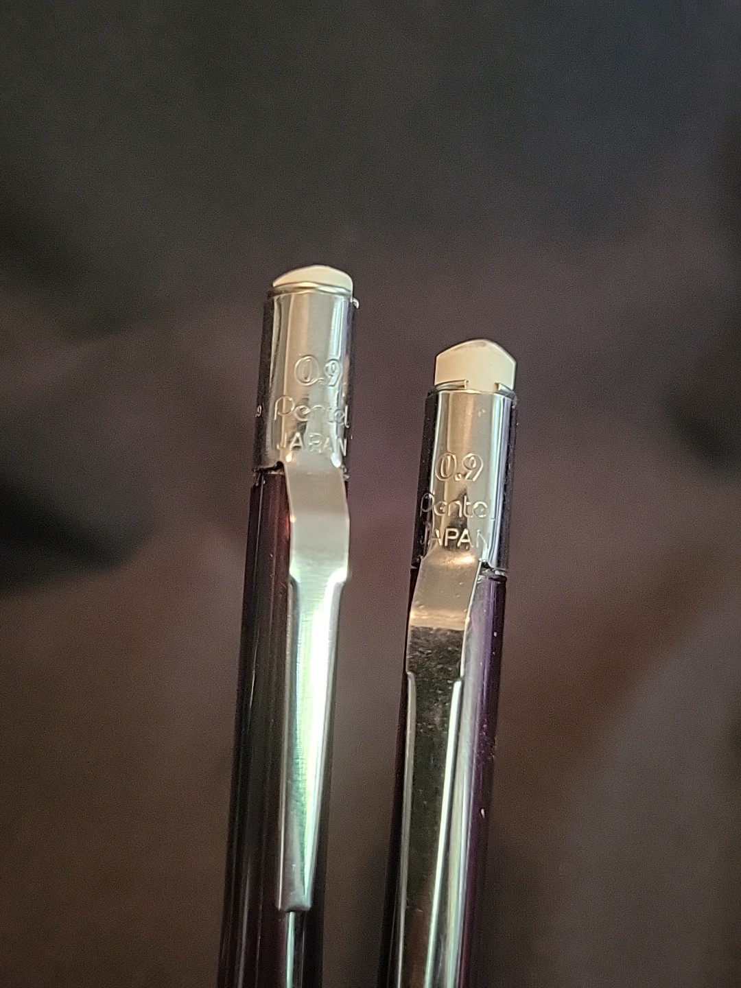 VINTAGE PENTEL Quicker Clicker PD349 0.9mm Mechanical Pencil Lot Of 2