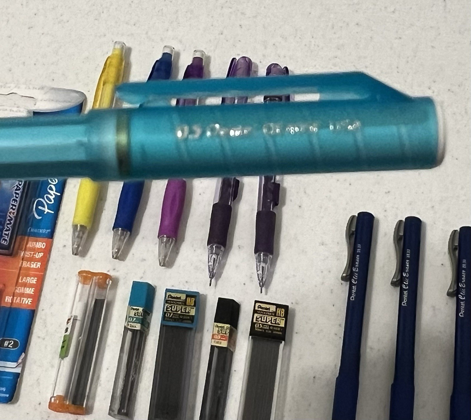 Mechanical Pencil Eraser Lead 0.5 0.7 Pentel Bic Papermate Pencils Large Lot