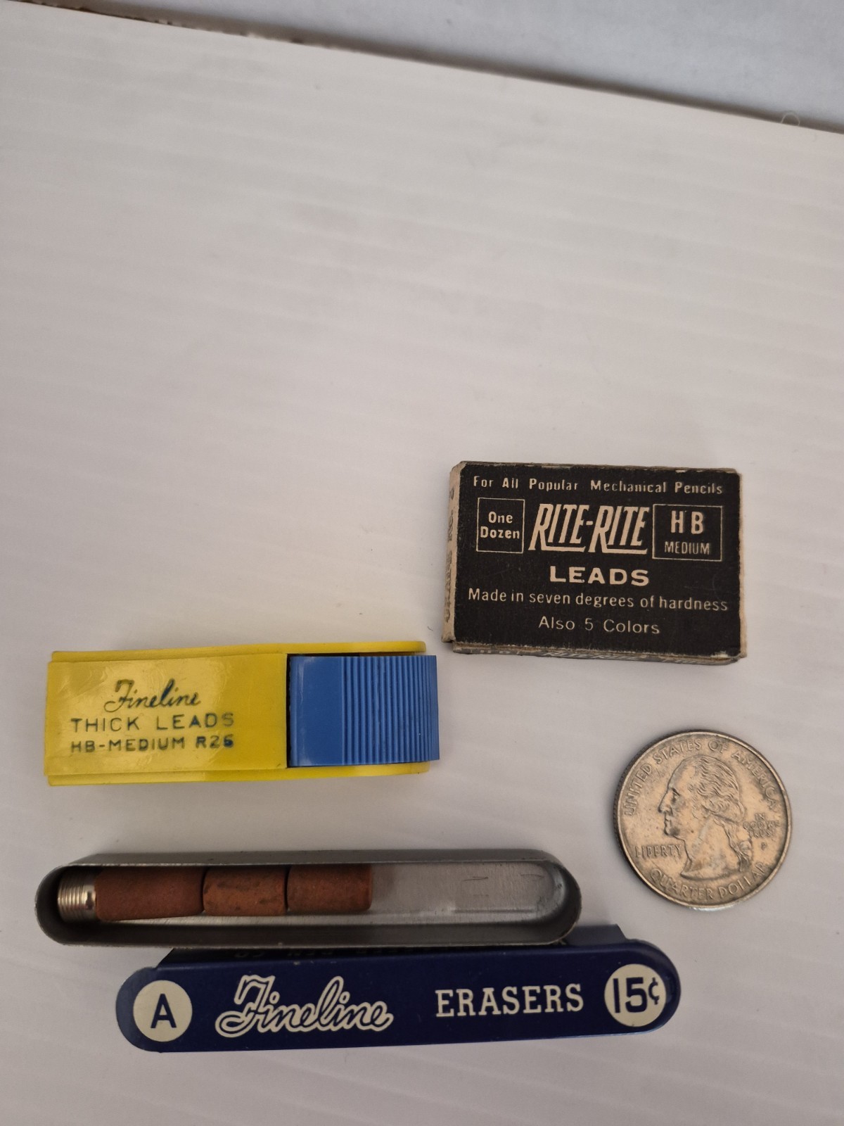 Vintage Lot Of Mechanical Pencils, Shaffer Replacement Lead And Erasers