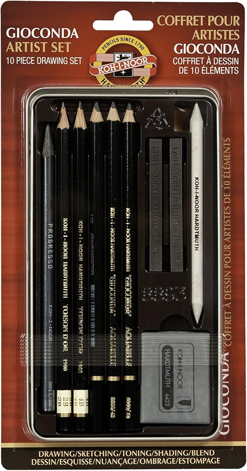 Koh-I-Noor Gioconda 10-Piece Artist Set, 1 Count (Pack of 1), Multicolor