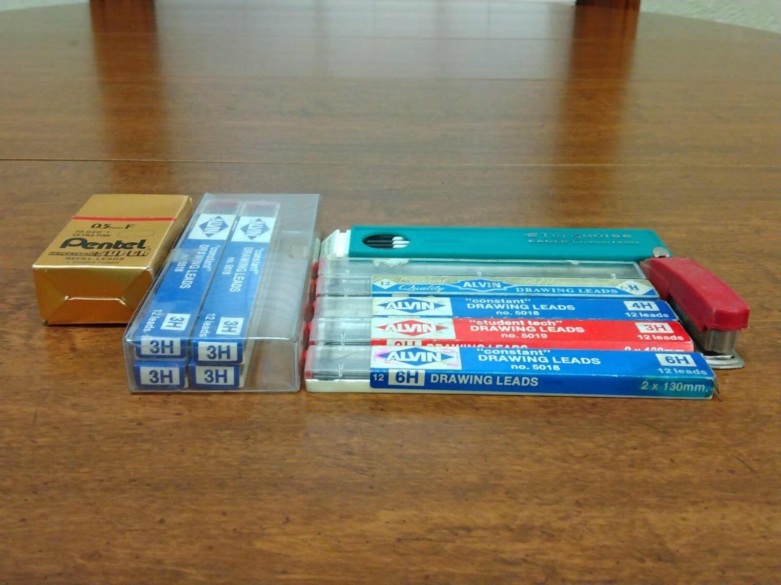 Large Lot of Vintage ALVIN CONSTANT DRAWING LEADS 3H 4H 6H & PENTEL Erasers