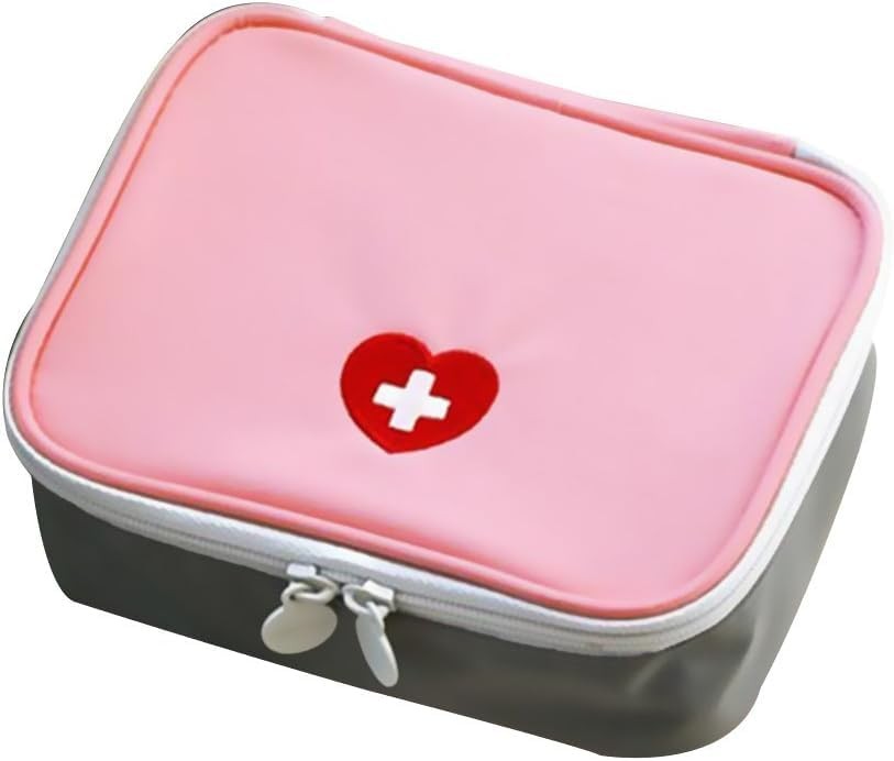 Pink Mini Outdoor First Aid Kit Bag Travel Portable Medicine Organizer Emerge…