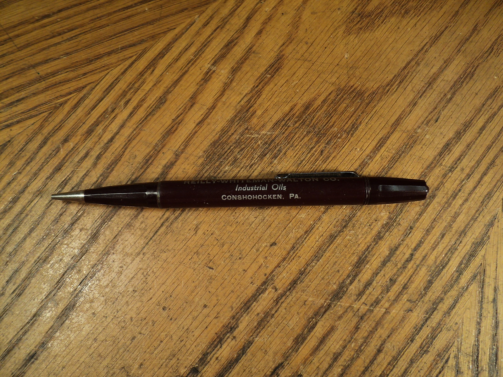 Vintage Mechanical Pencil Reilly-Whiteman-Walton Industrial Oils Conshohocken Pa
