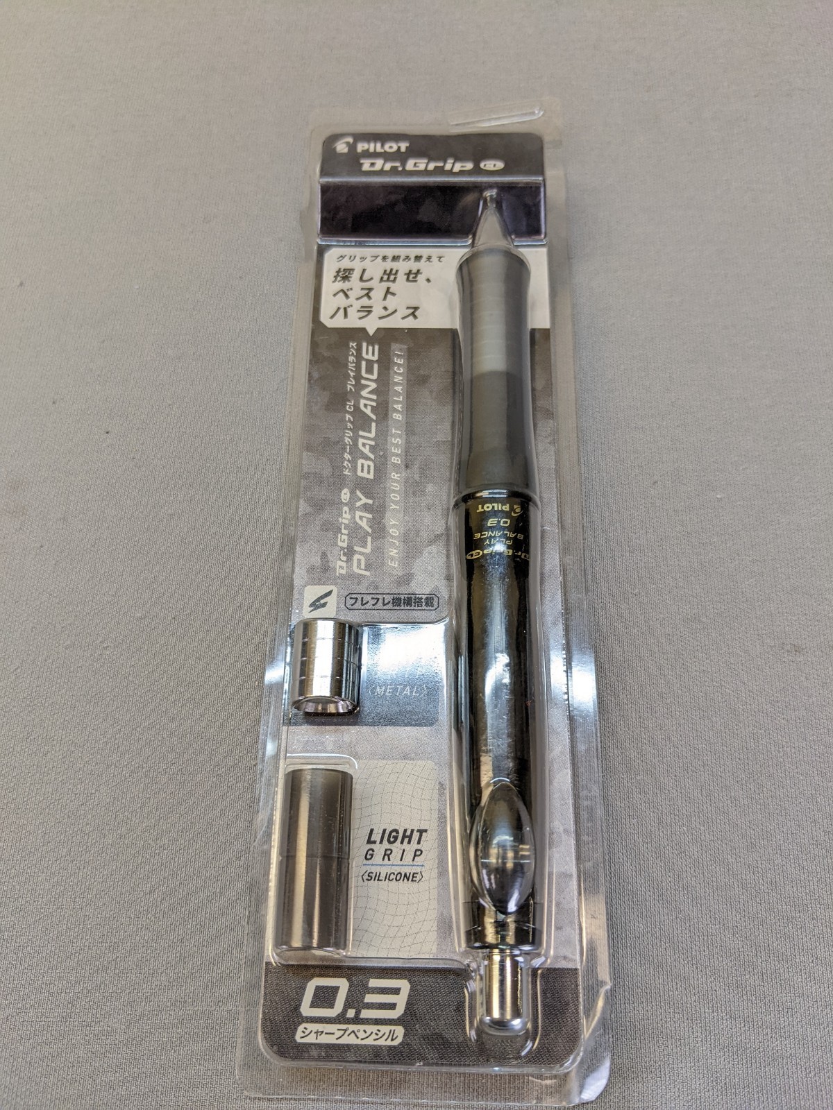 Pilot HDGCL70R3-CB Dr. Grip CL Play Balance Mechanical Pencil, 0.3, Clear Black