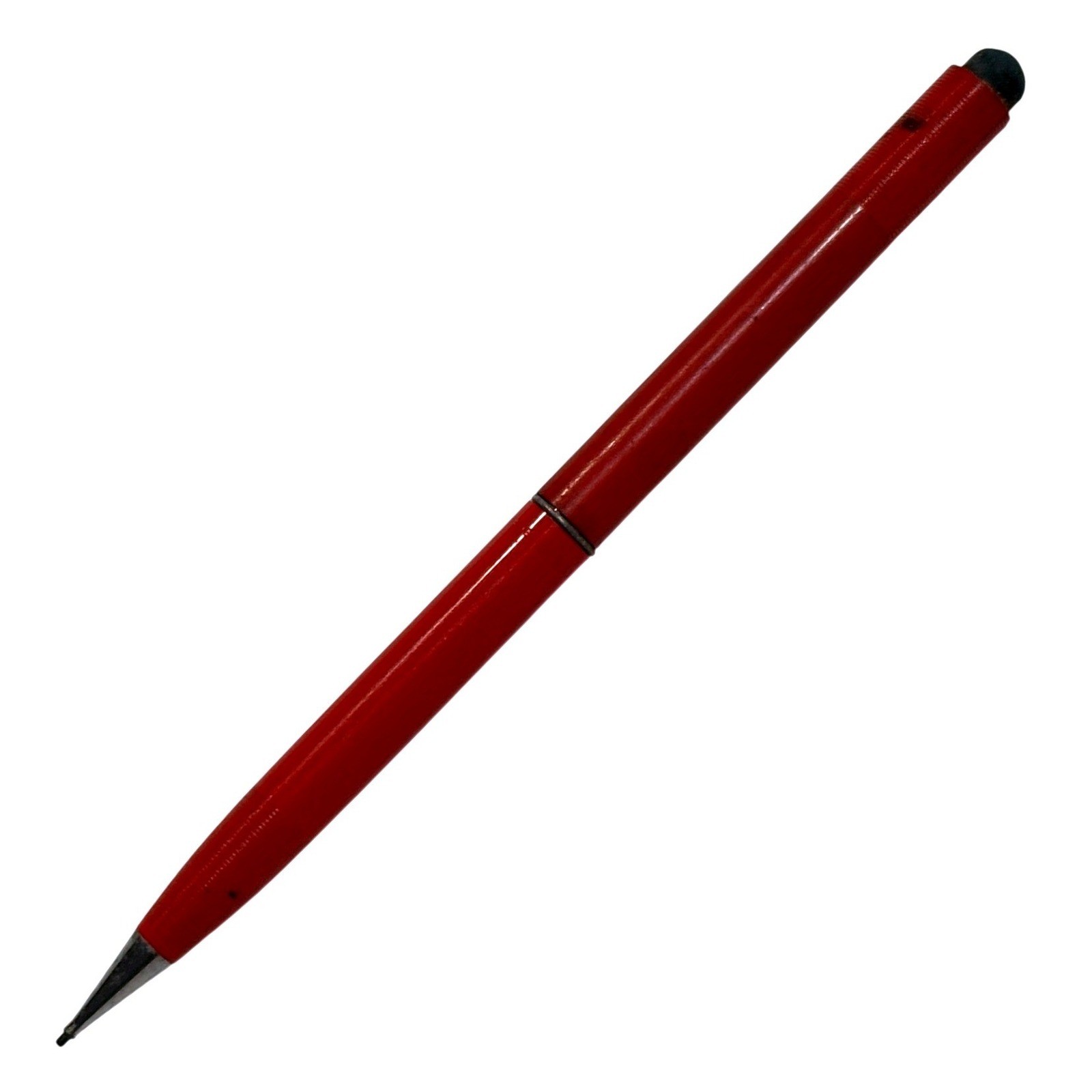 Vintage Sheaffer Mechanical Pencil Red Textured Barrel Chrome Trim MCM USA