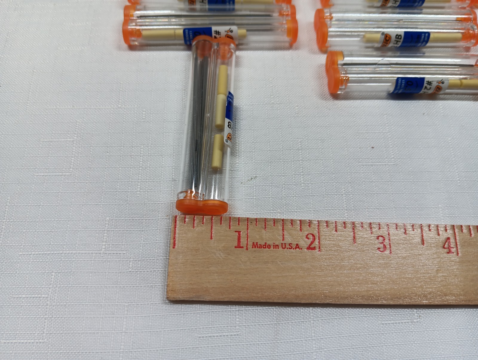 40 BIC Mechanical Pencil Lead Refill 0.5mm #2 HB Lead with Narrower Eraser