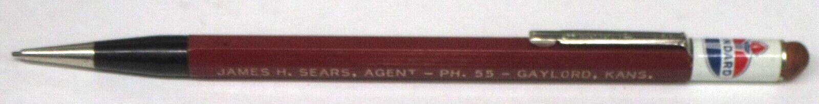 1930s STANDARD OIL Gaylord KS 5.75″ can top Autopoint Mechanical Pencil works xz
