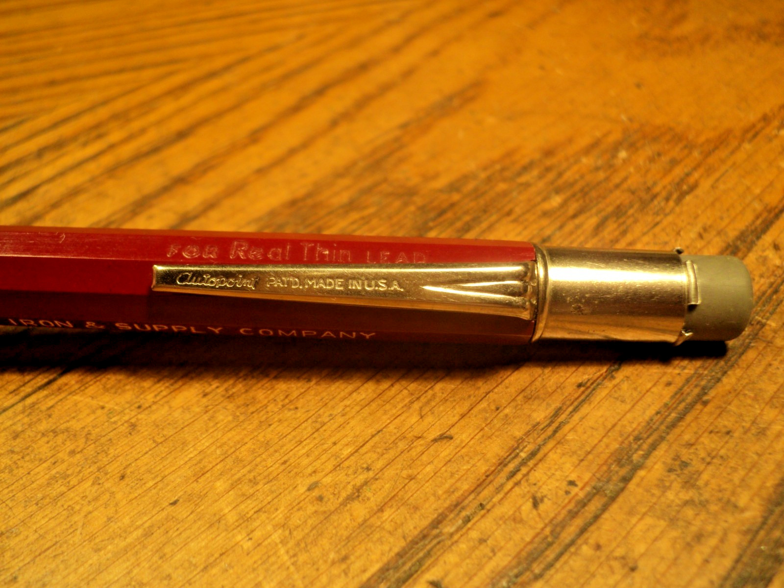 Vintage Autopoint Mechanical Pencil Mountain Iron & Supply Co. 5-5/8″ Long USA