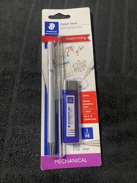 Staedtler triples micro mechanical pencil grey set 3 pc