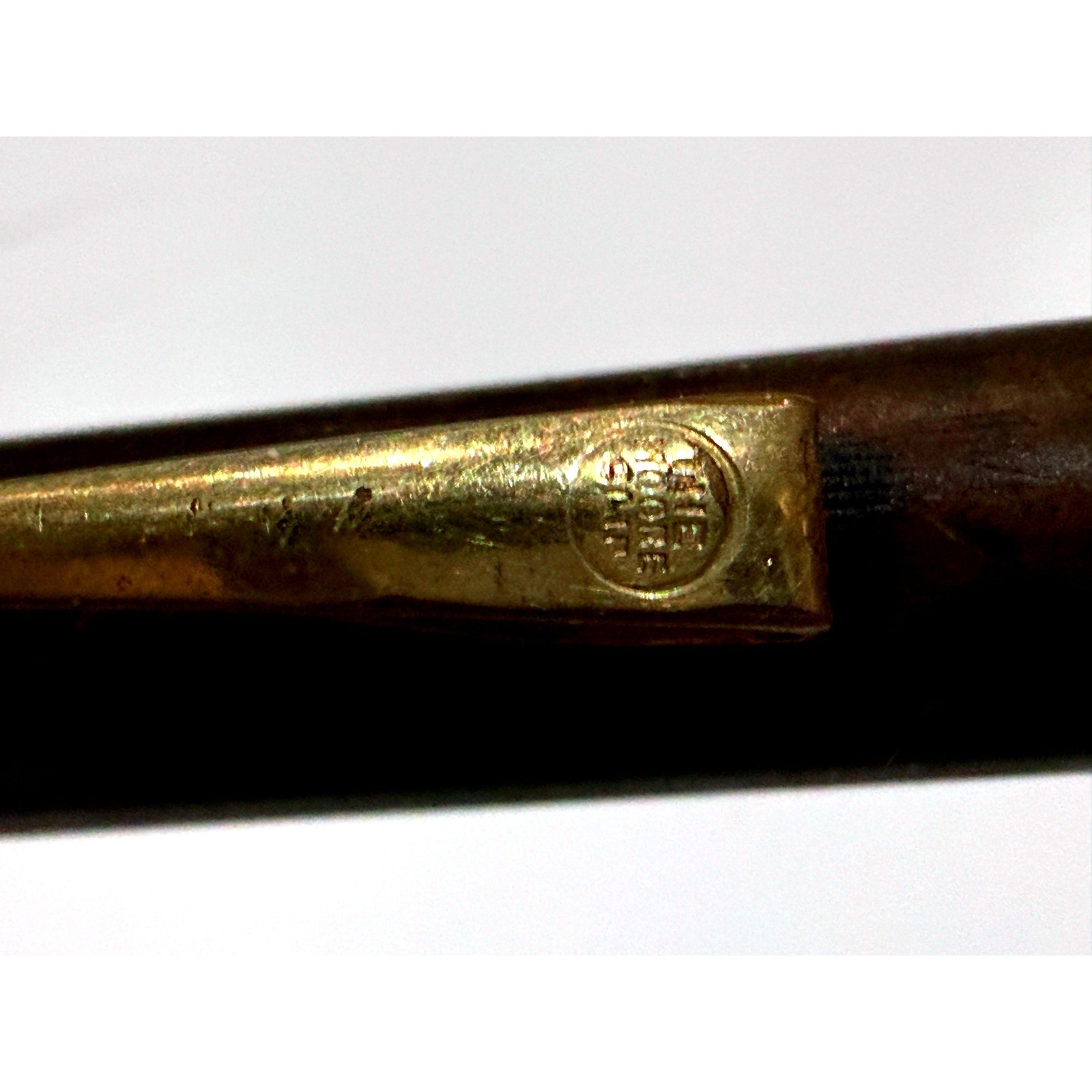 Vintage 30s Moore Mechanical Pencil Black Gold Tone Trim Propelling Working USA