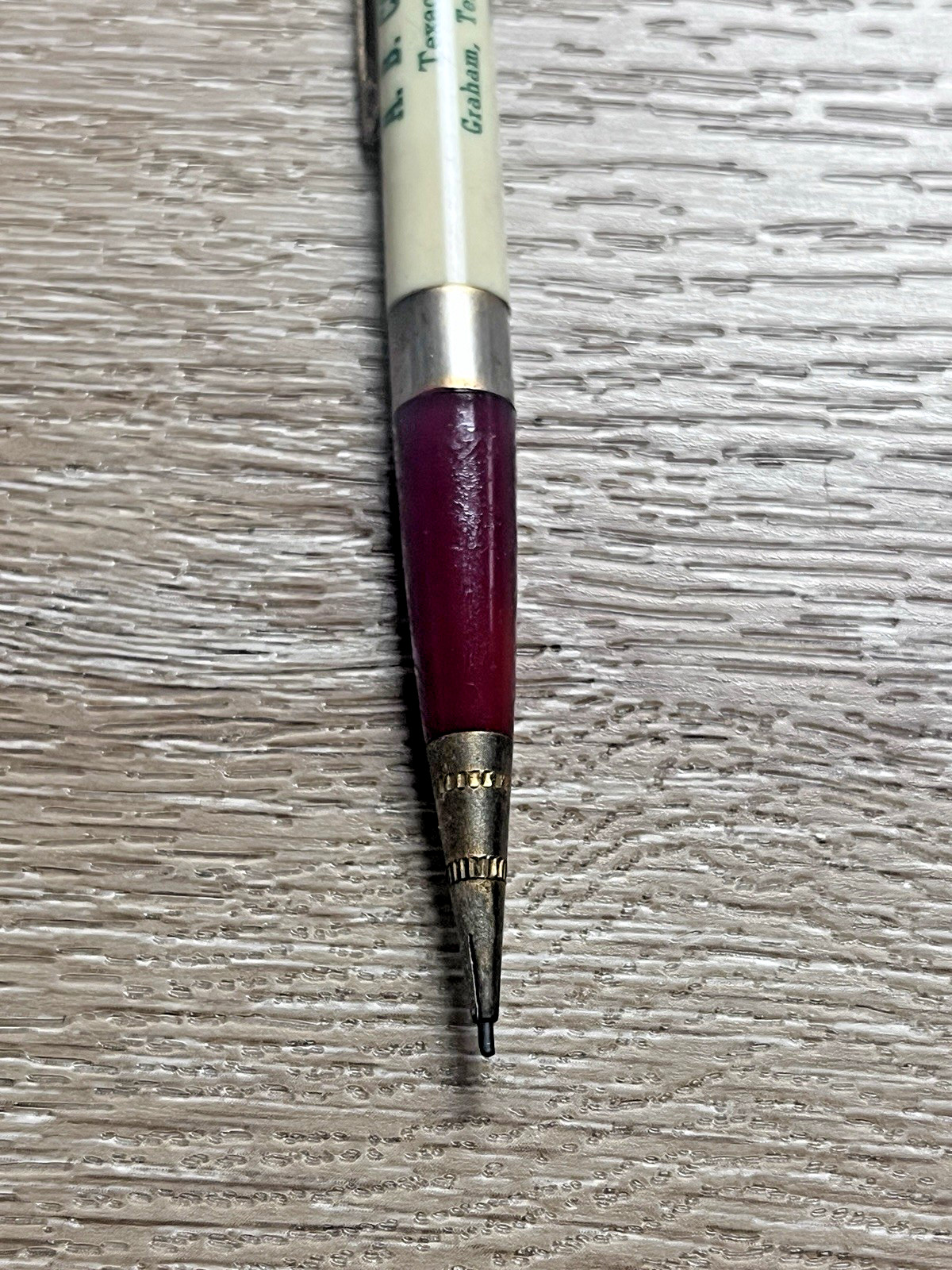 Vintage Texaco Gas Mechanical Pencil Graham Texas Phone 205 A. B. Cornelius