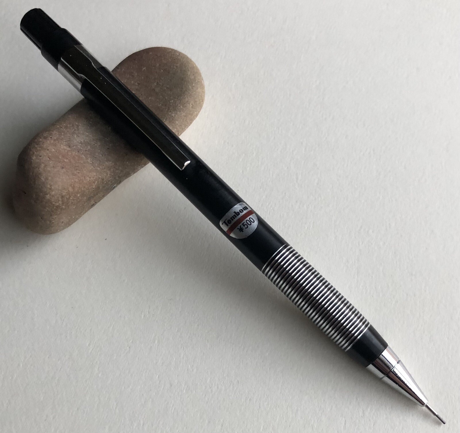 Vintage TOMBOW 500 M23 Mechanical Pencil .5mm Lead Sticker NOS Black Metal Japan