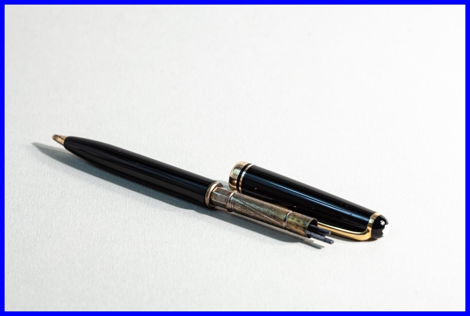 1958 AEG MONTBLANC 276 PIX PUSH PENCIL f 1.18 mm lead w ERASER matching 254 FP