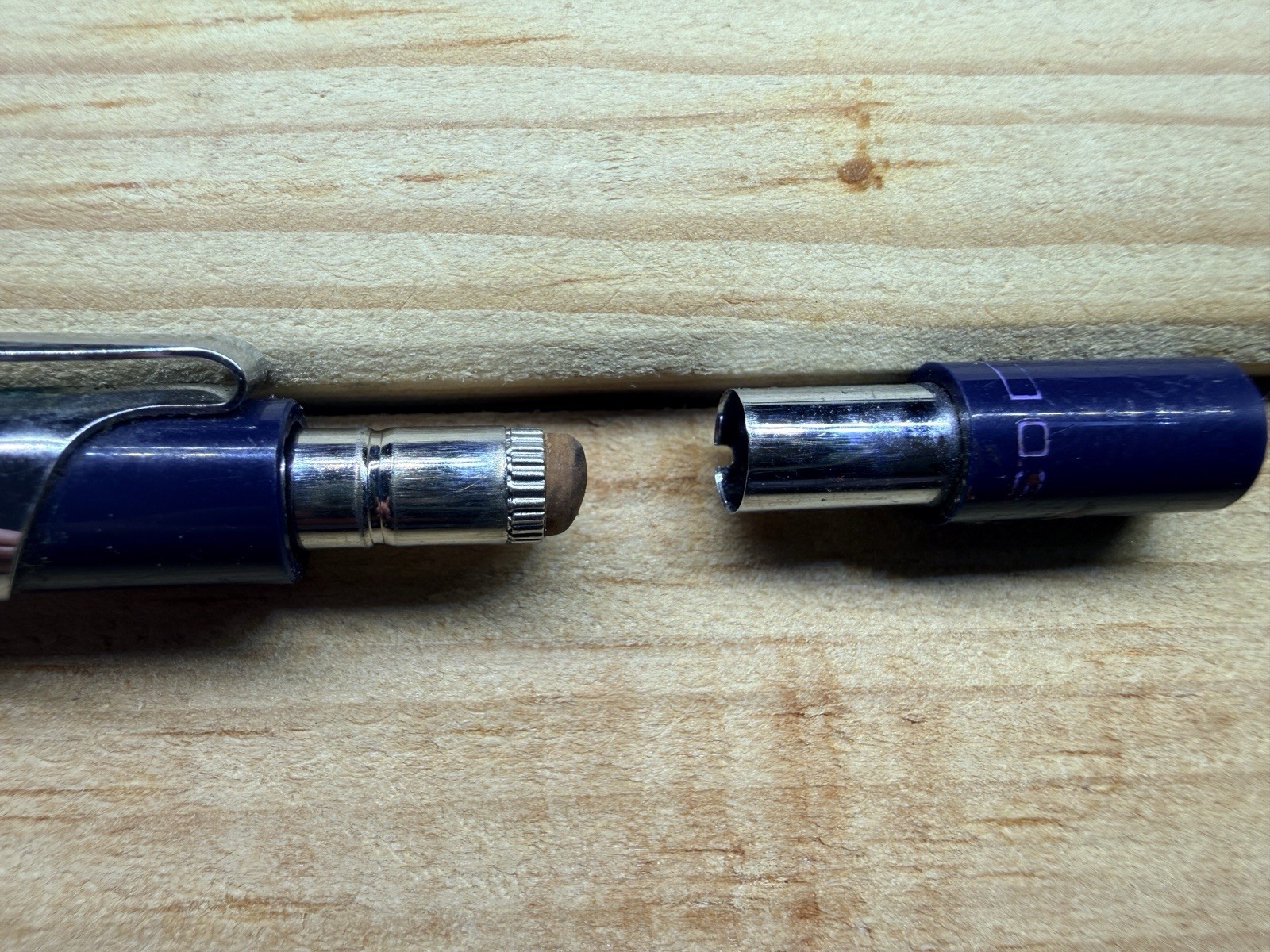 Vintage Pilot H-583 0.3mm Mechanical Drafting Pencil Japan Blue W/ Lead & Eraser