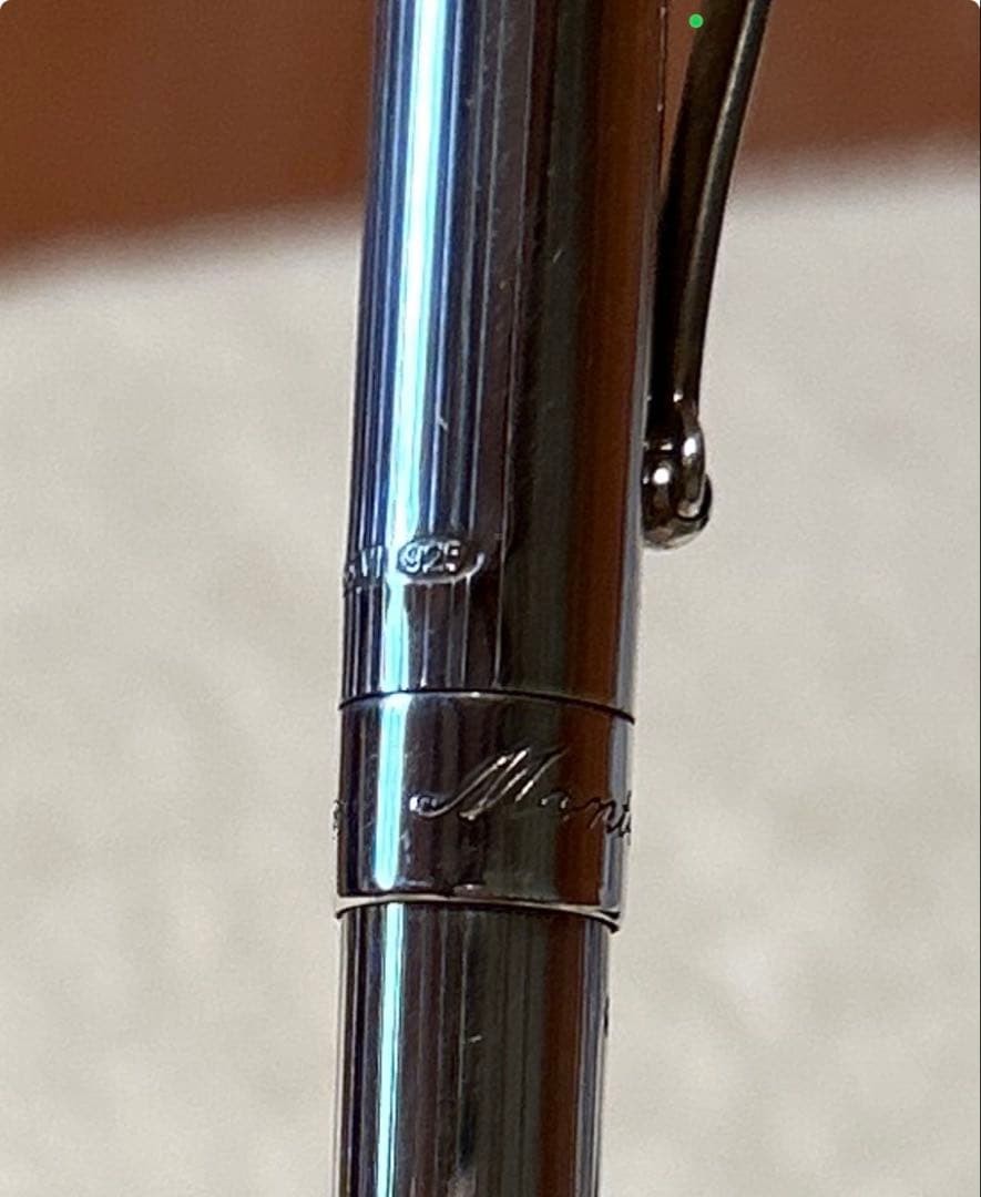 279◆Montegrappa Ballpoint Pen & Mechanical Pencil, 925 Sterling Silver, wi