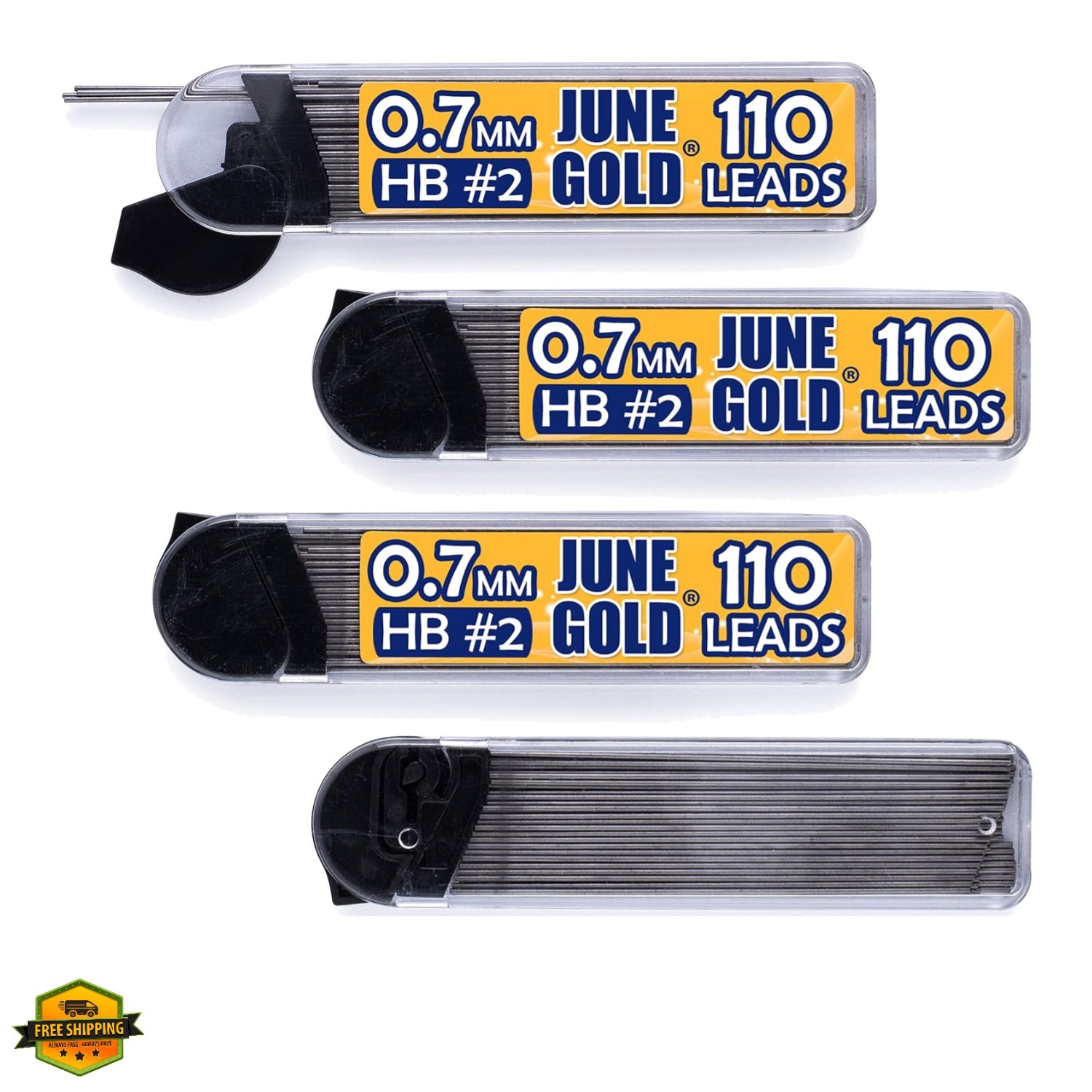 0.7 mm, 440 Lead Refills, HB 4 Dispensers/w 110 Pieces Each | Medium Thicknes…