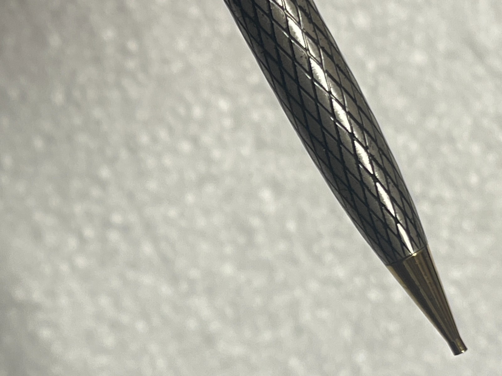 Vintage Sheaffer Imperial Sterling Silver Diamond Grid Mechanical Pencil Working
