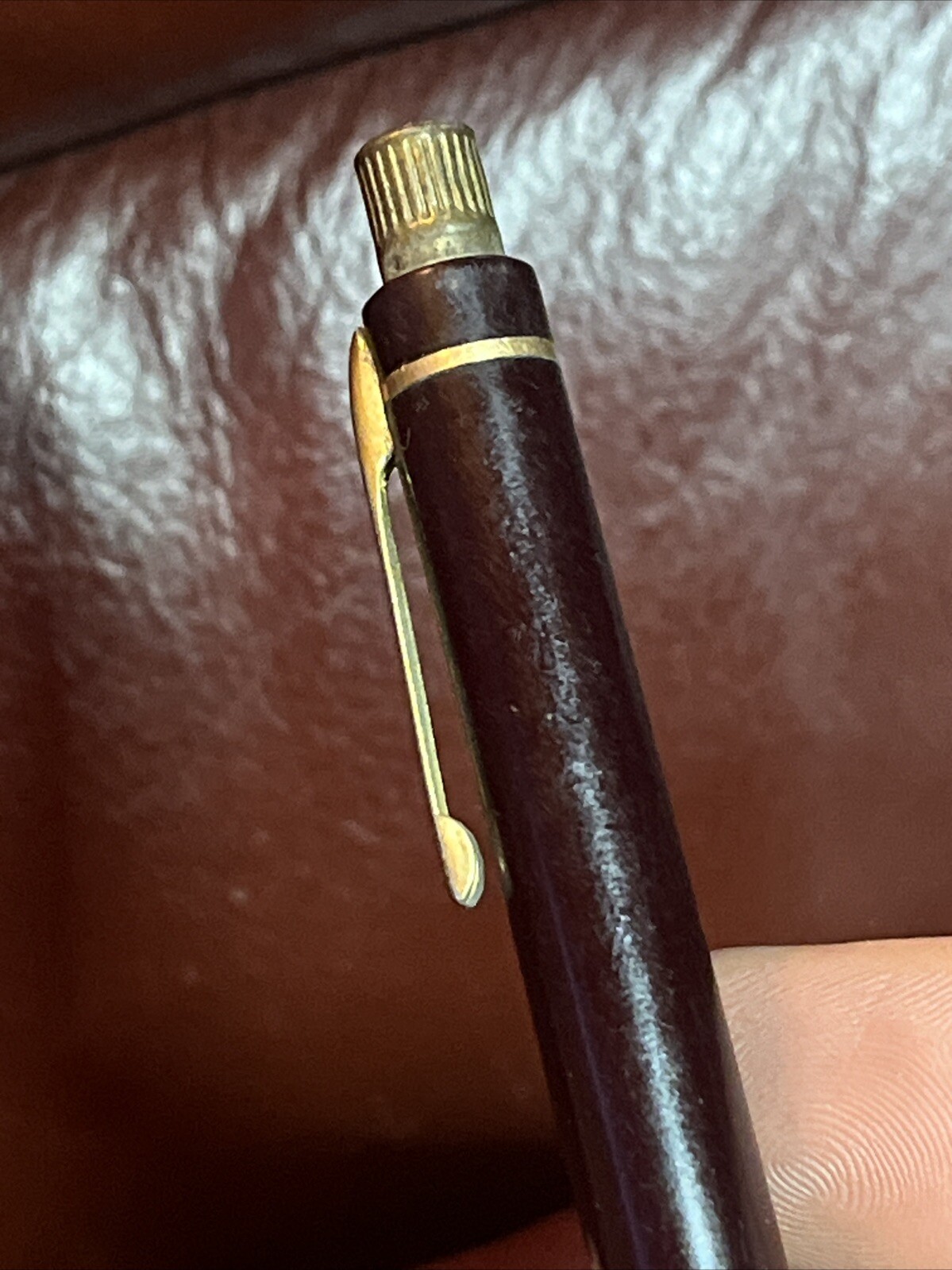 VINTAGE EVERSHARP MECHANICAL PENCIL Red Burgundy Maroon Gold Body Works Empty