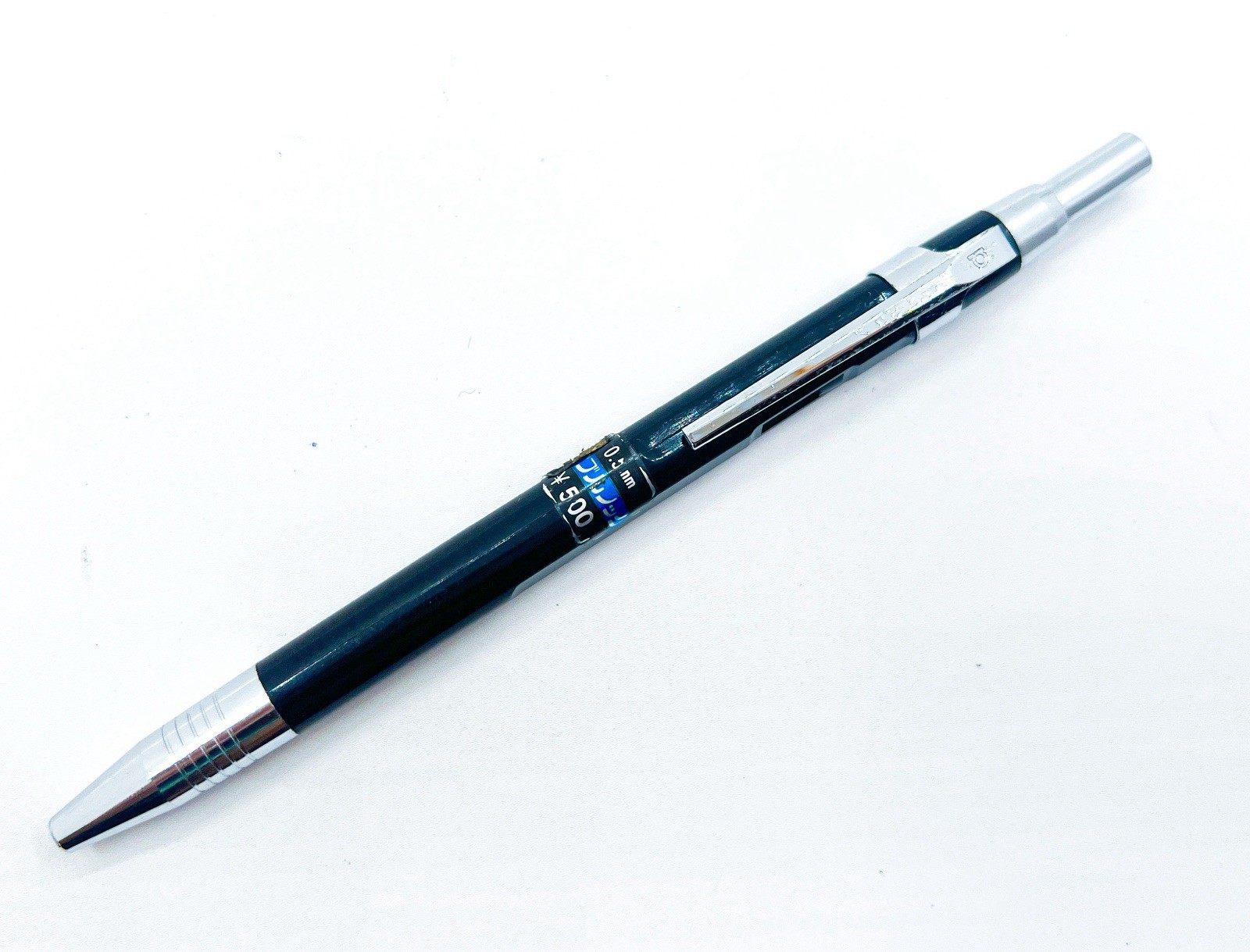 Platinum Double Push Knock Mechanical Pencil Retractable Side Click Black