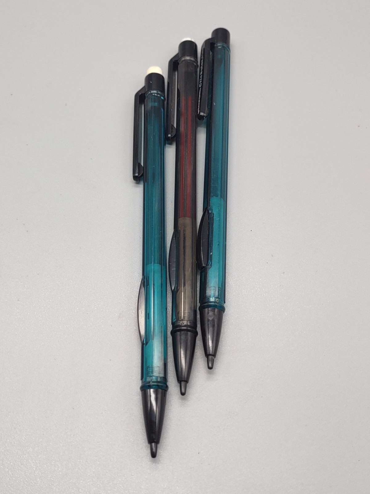 Sanford Clickster Mechanical Pencil. 0.5mm. Transparent Green & Black. 3 Qty.