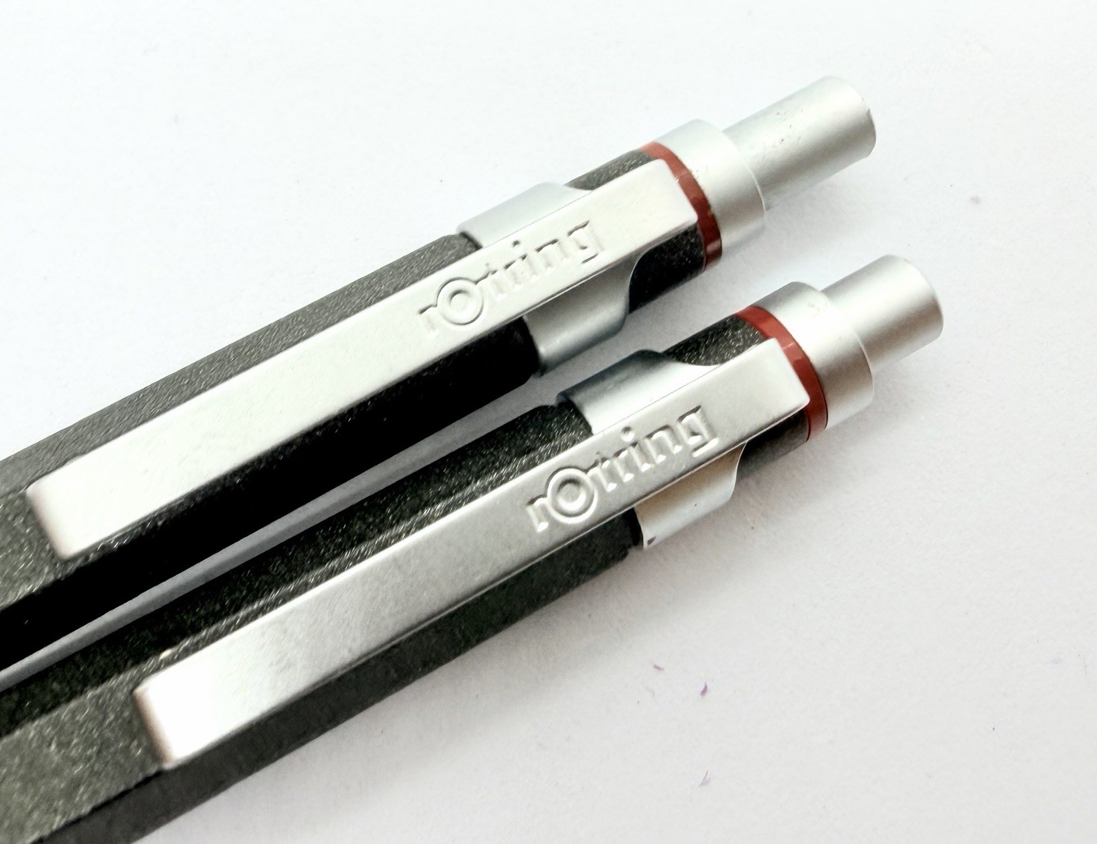 Rotring Newton Lava Ballpoint Pen & Mechanical Pencil Double Push Knock Set Box