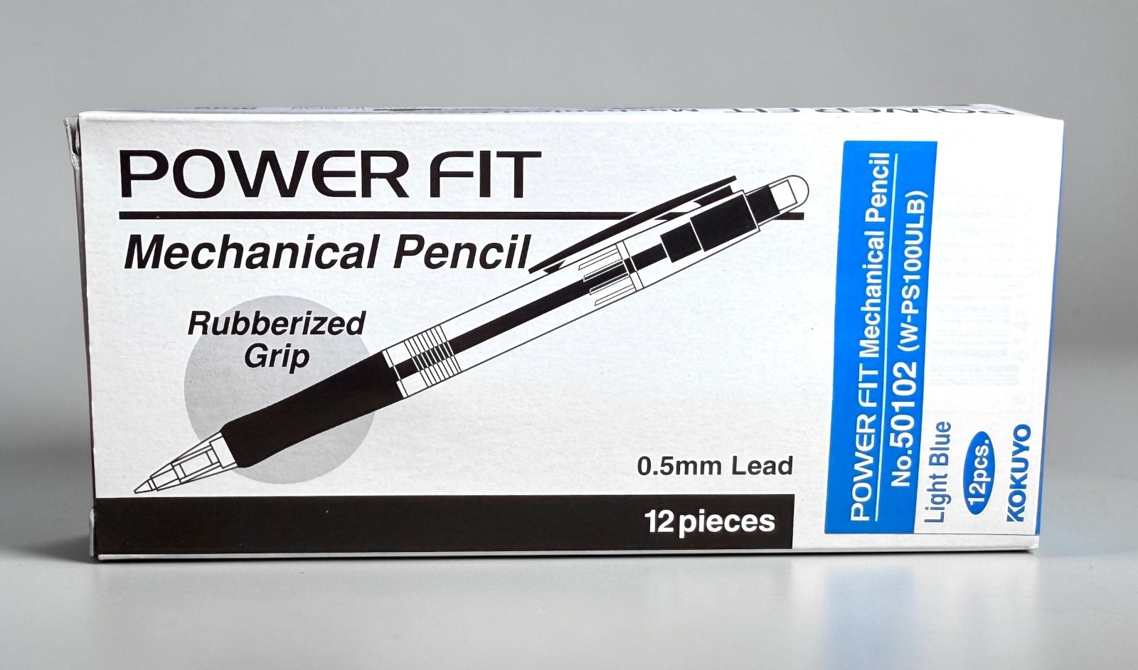 Box Of 12 KOKUYO 0.5mm Lead POWER FIT 50102 Mechanical Pencils -Light Blue – NEW