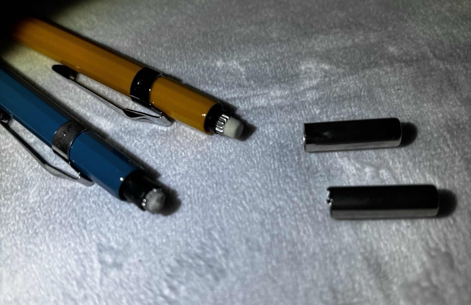 Pentel Sharp P207 (0.7mm) Blue & P209 (0.9 mm) Mustard Yellow Mechanical Pencils