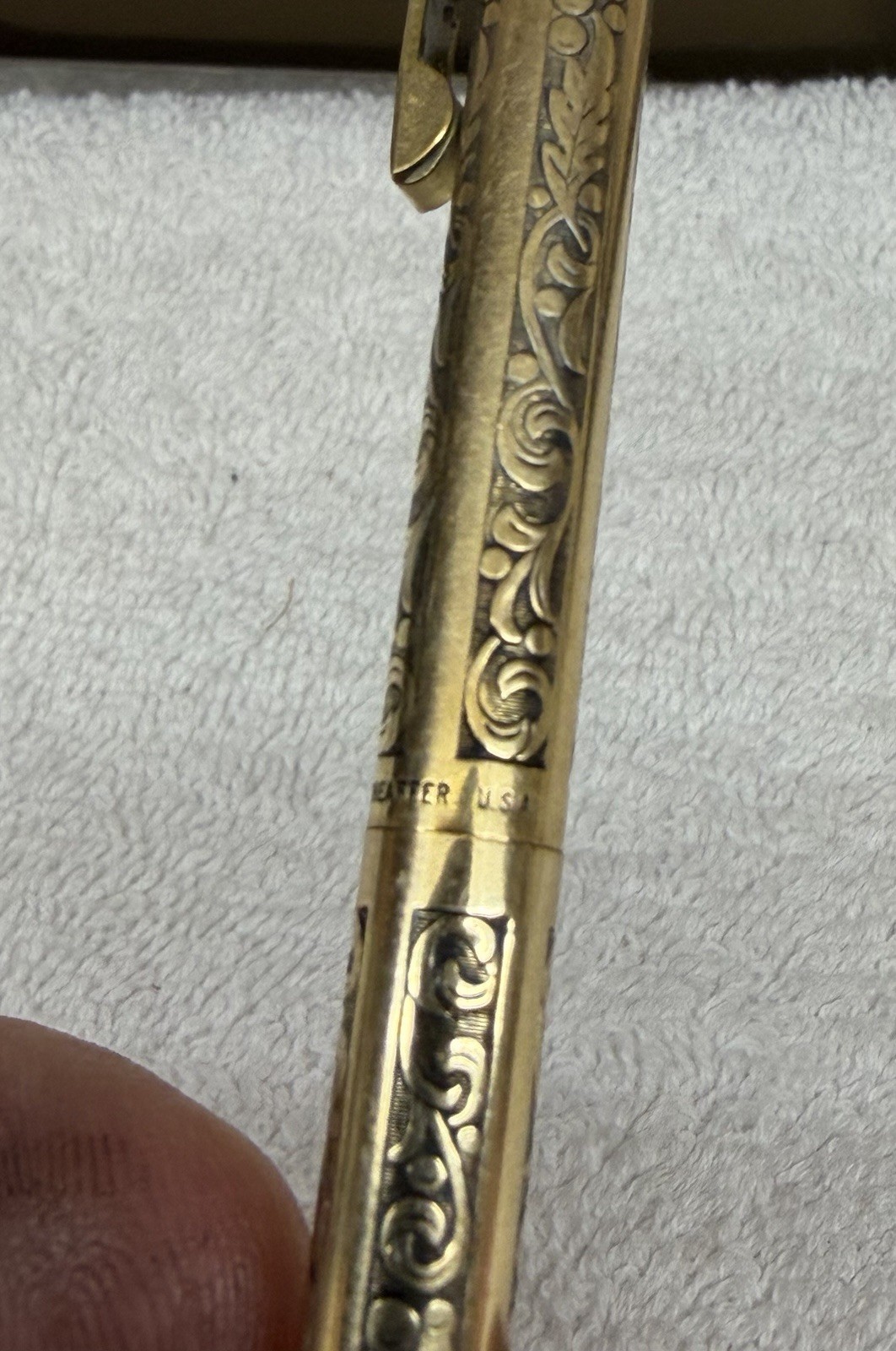 Vintage Sheaffer 12K Gold Filled Mechanical Pencil Engraved Grape Vine USA Twist
