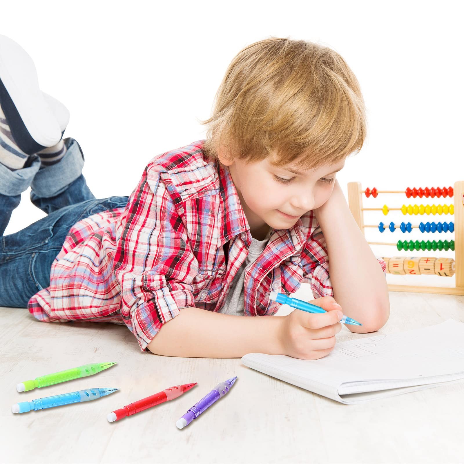 Gersoniel Assorted Mini Mechanical Pencils 0.7 mm Automatic with Red
