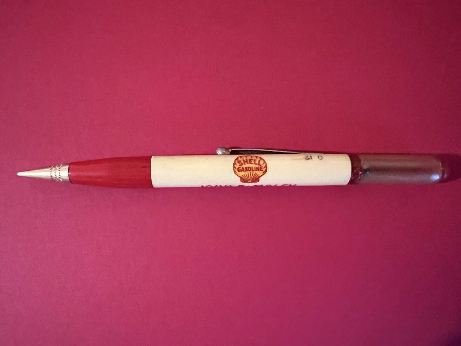 Shell Motor Oil Advertising Mechanical Pencil Vintage Petroleum Industry Floaty