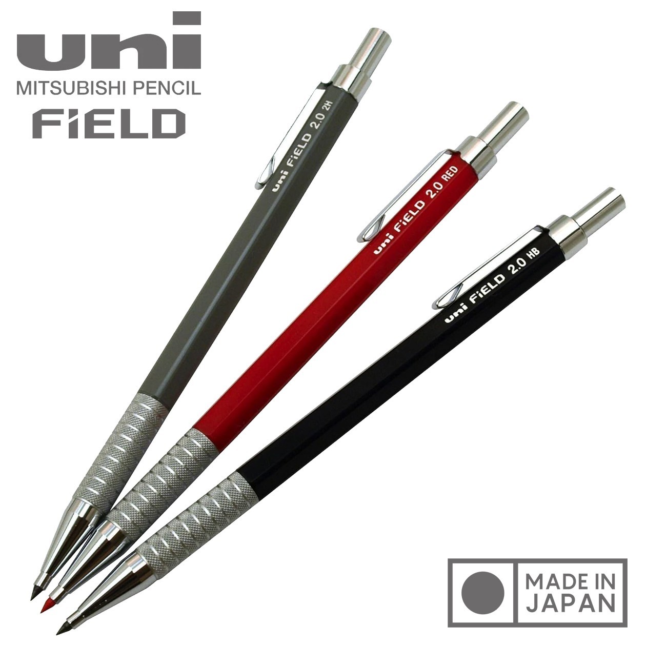 Mitsubishi Uni-Ball FIELD 2.0mm Click-to-Feed Mechanical Pencil Made in Japan