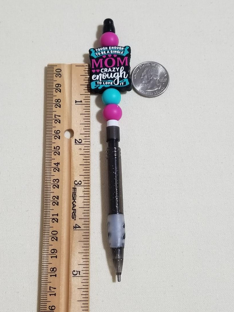 beaded mechanical pencil, school supplies, beaded pencil, office supplies, (MP04