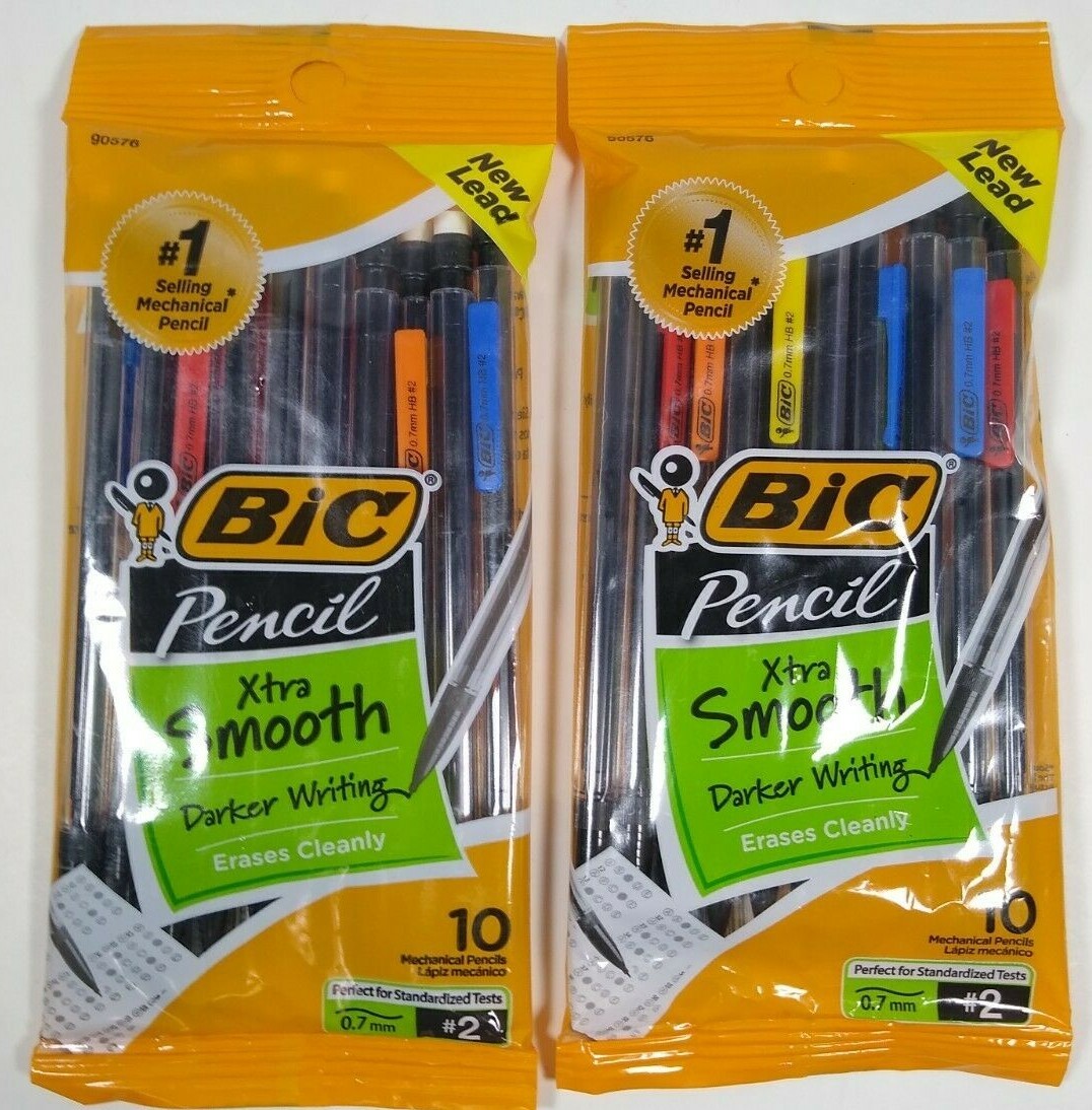 2 Pack BiC Xtra Life Mechanical Pencil, 0.7 mm, #2, 10 Ct