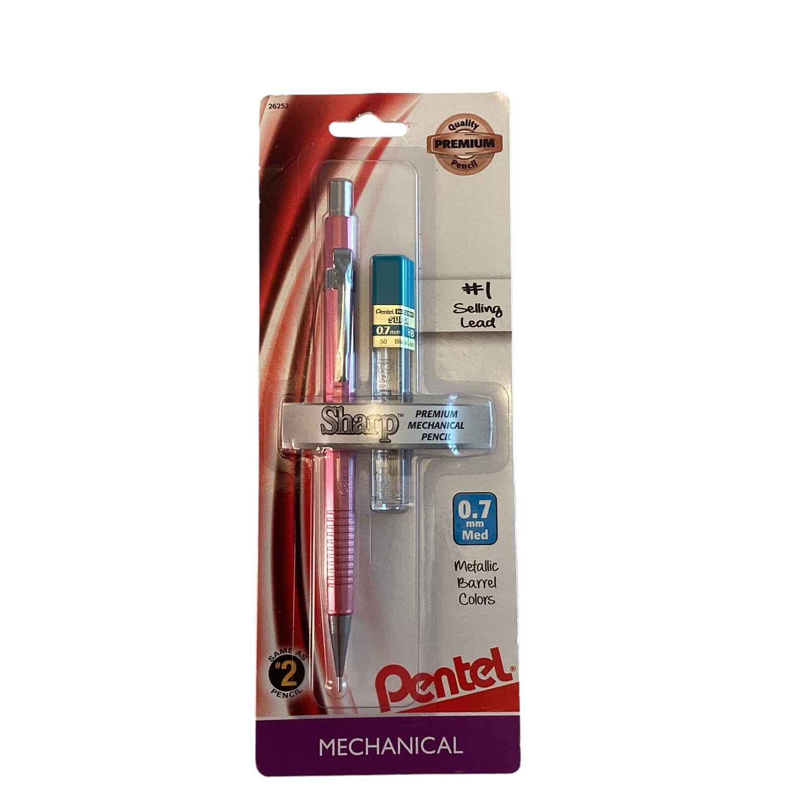 Pentel Sharp P207 0.7mm Drafting Premium Mechanical Pencil Metallic Pink Barrel