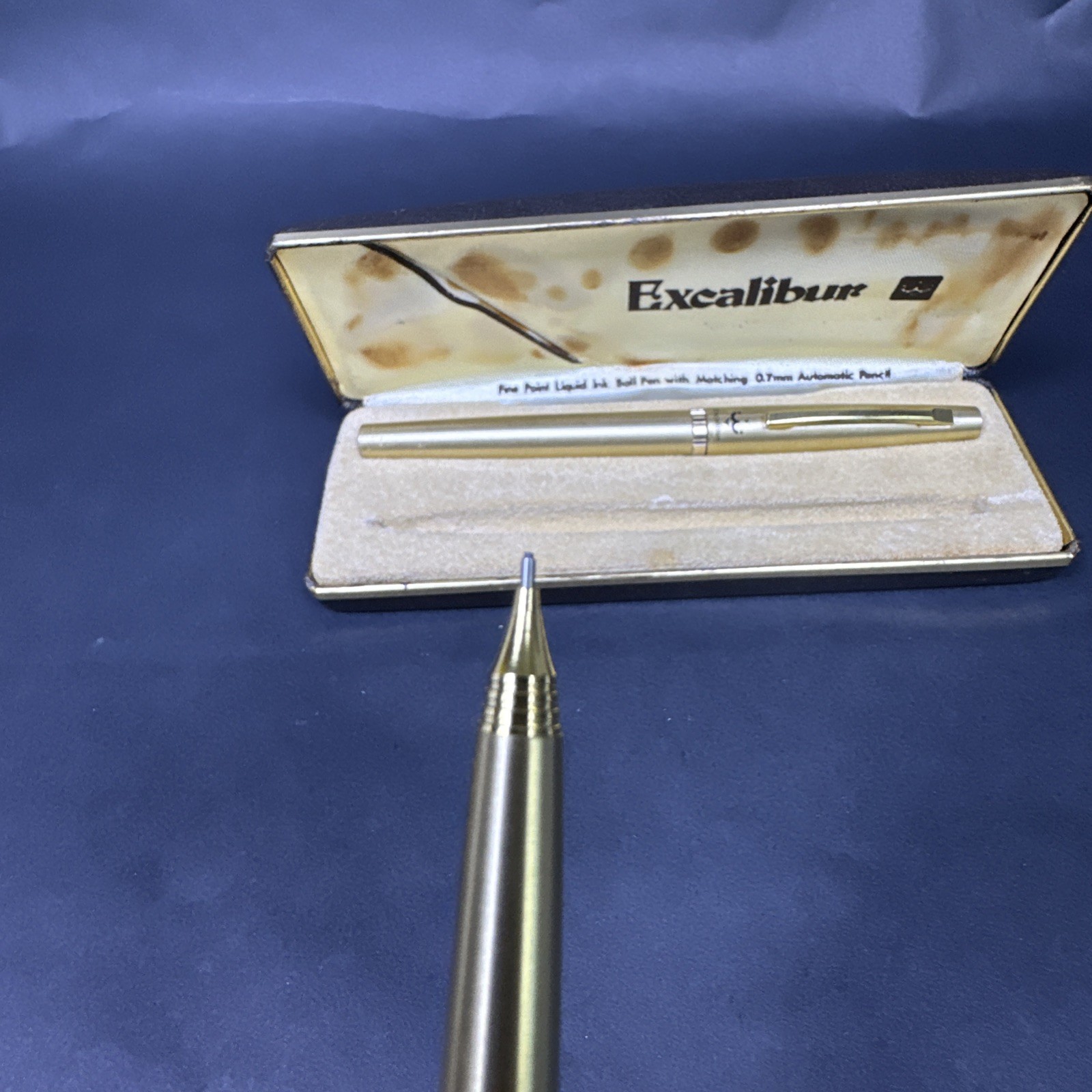 Vintage Pentel Excalibur Pen & Mechanical Pencil Set Gold