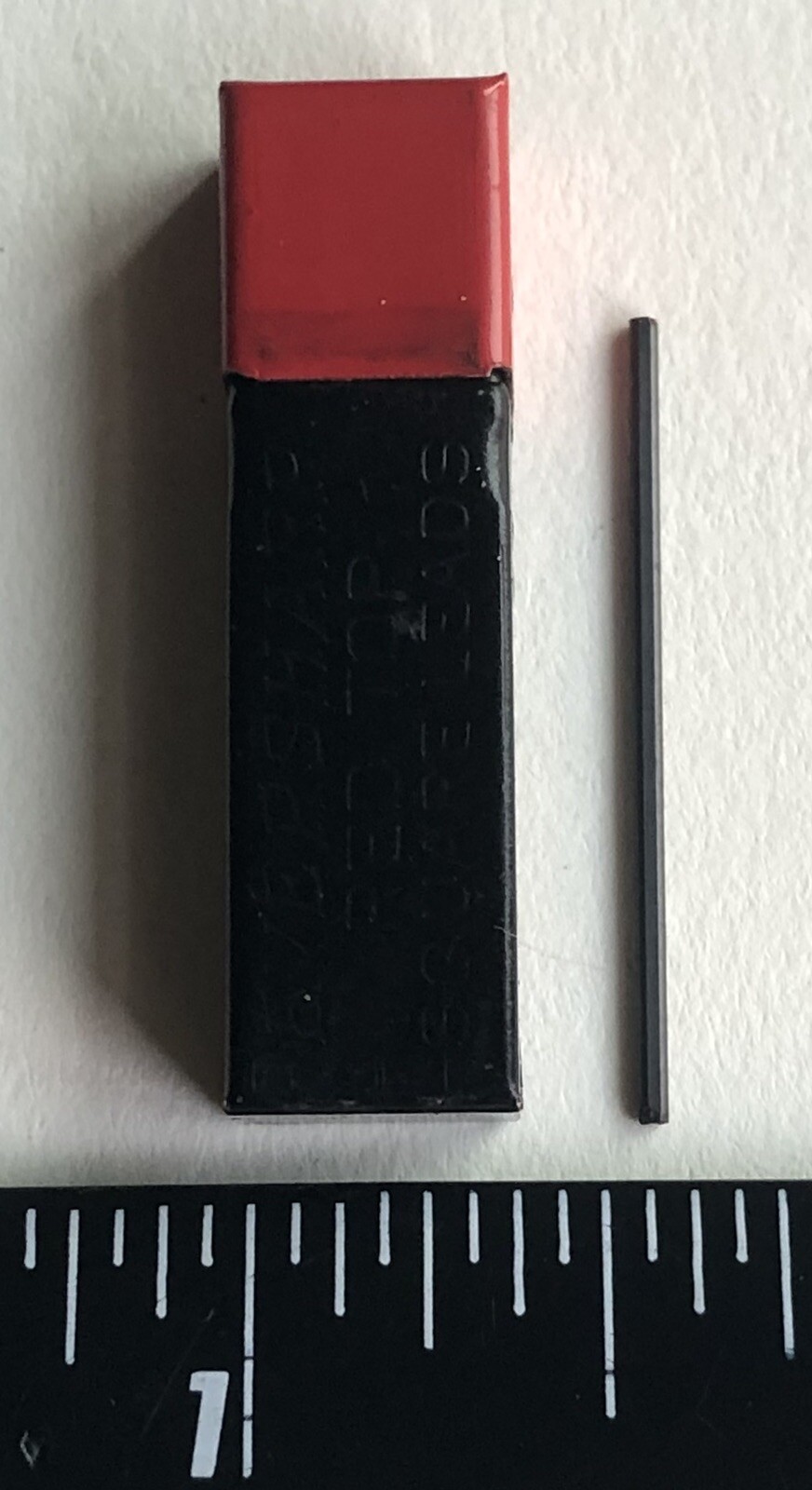 Vintage EVERSHARP Mechanical Pencil Lead 4H Black Square 1.18mm Metal 18pk USA