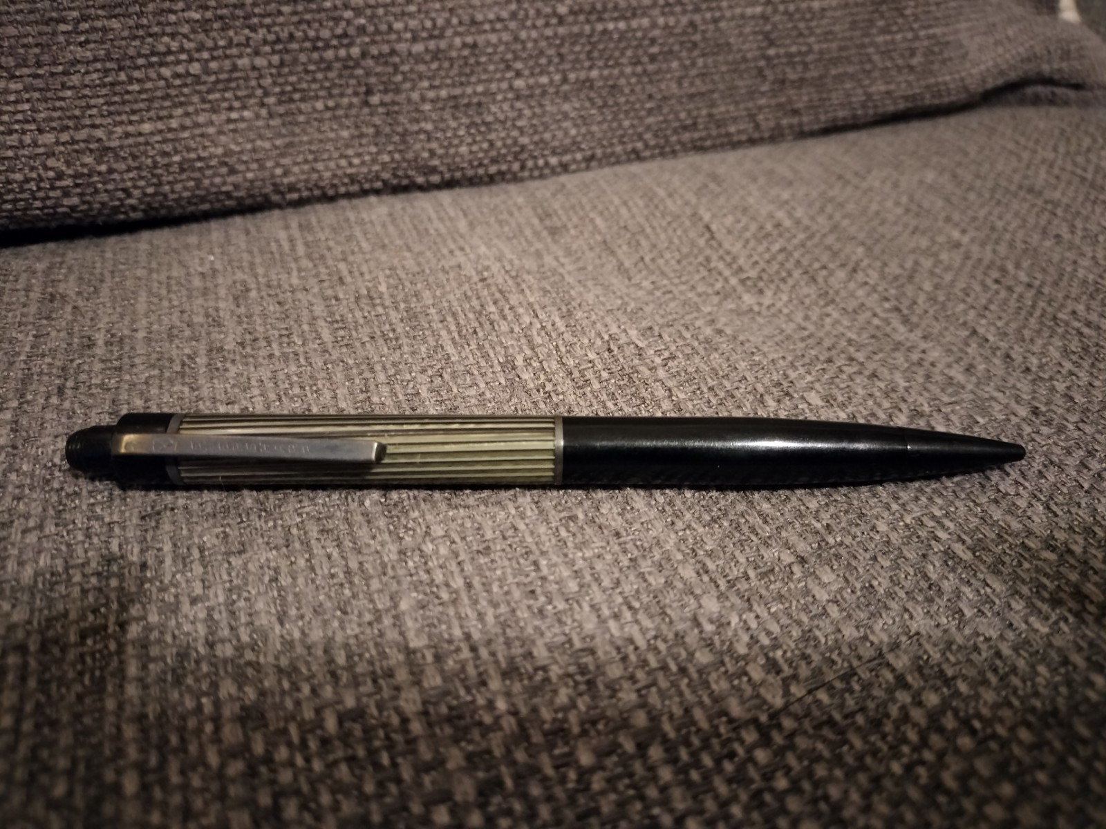 Eversharp Skyline Mechanical Pencil (1940s) Charcoal w Striped Cap