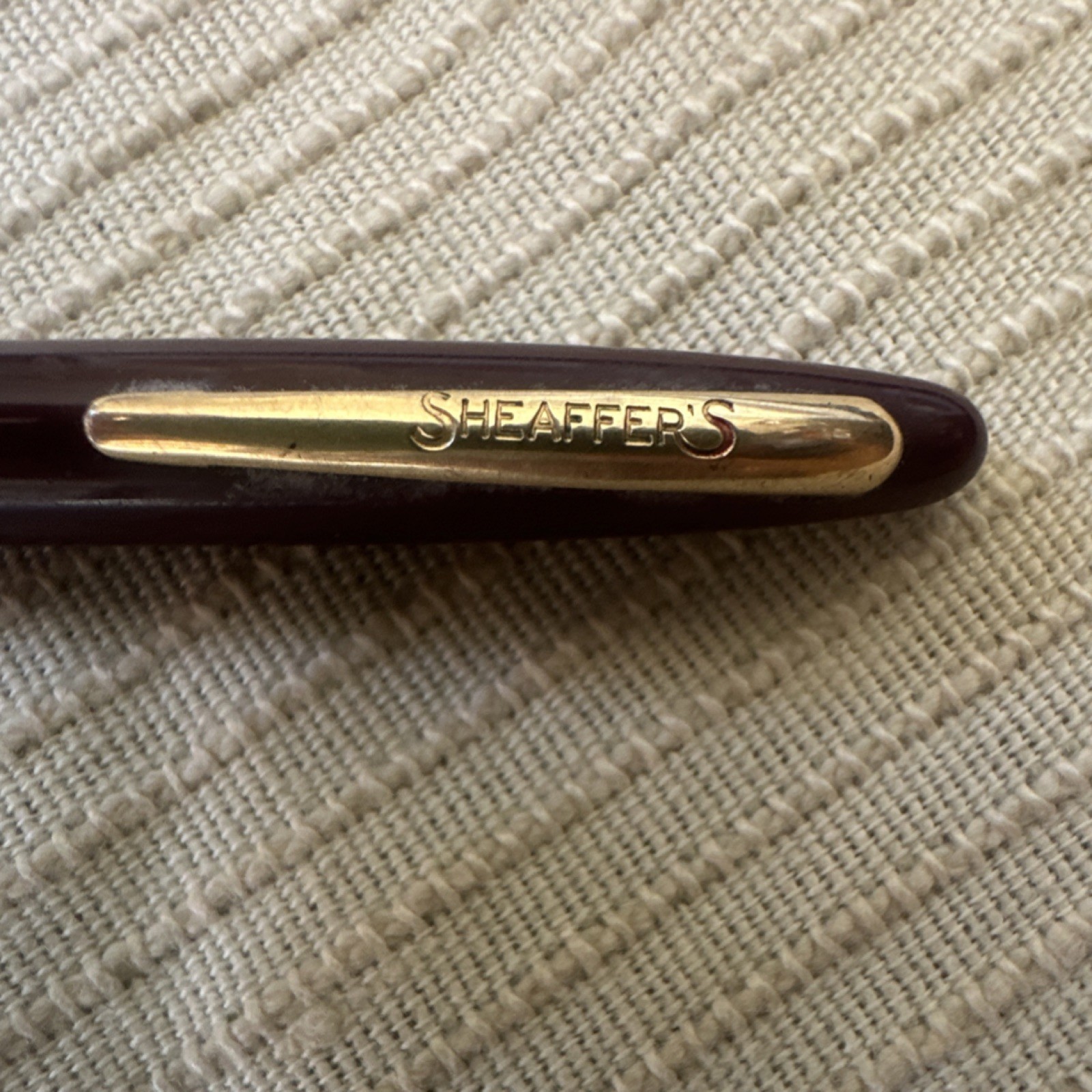 Sheaffer Vintage Twist Click Mechanical Pencil Burgundy Metal Retractable Tip
