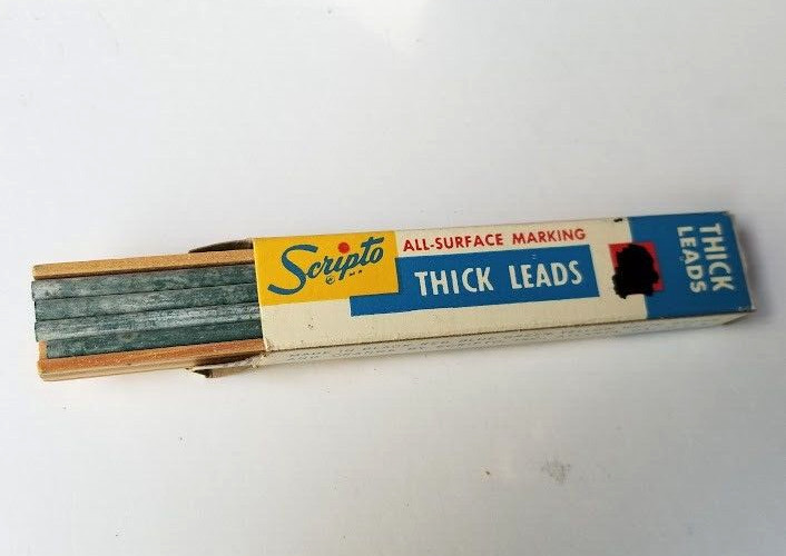 Vintage 12 Packs Scripto G920 All-Surface Thick Green Marking Leads NOS