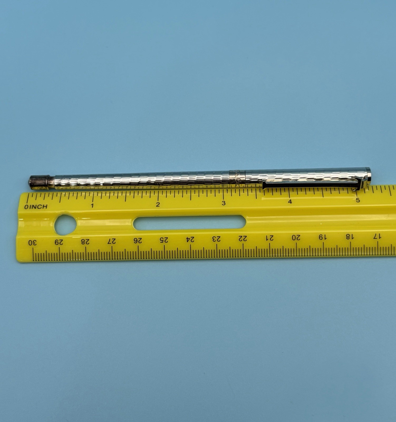 Used Vintage Tiffany & Co T-clip Mechanical pencil Textured Pattern Ladies Rare