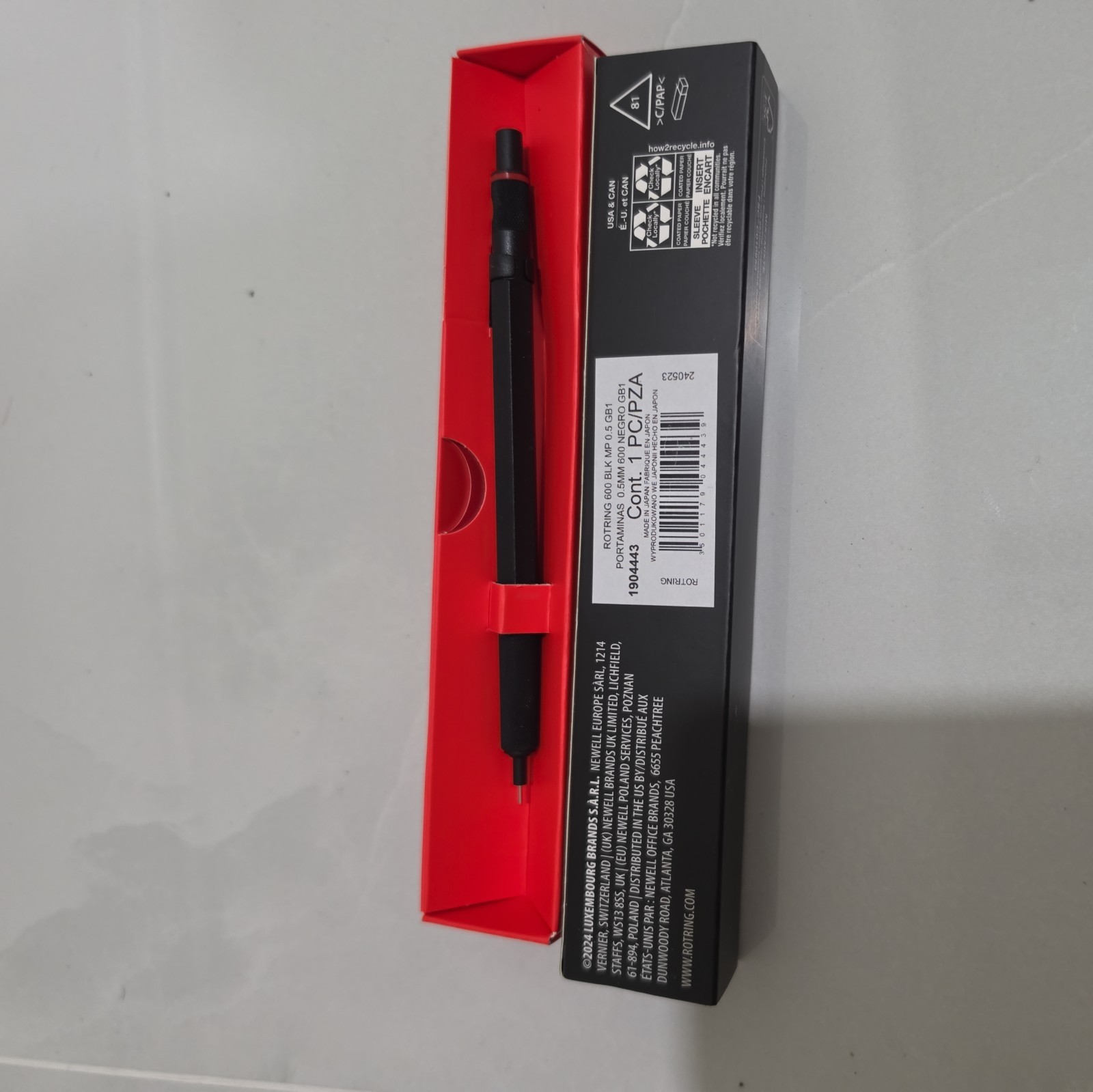 Rotring 600 Mechanical Pencil, 0.5 mm, Black – Perfect for Writing, Drafting