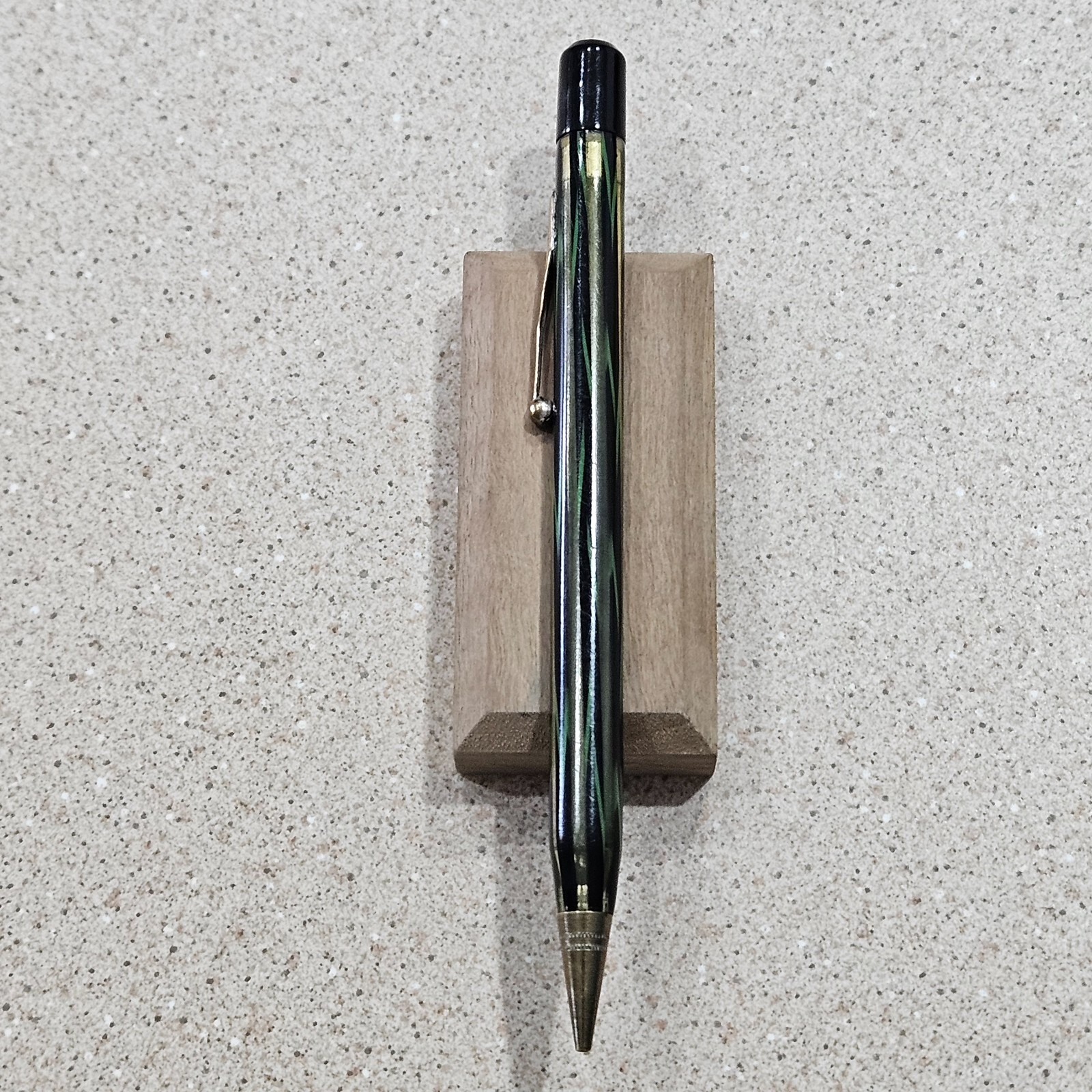 Wearever “Year Round” Green & Black Pattern Visible 5-3/4 Inch Mechanical Pencil