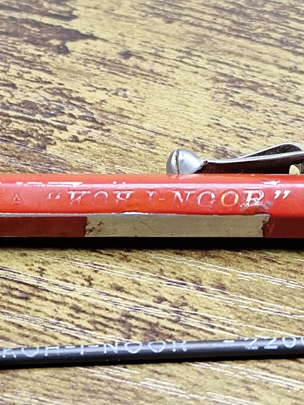 Koh-I-Noor 5611 2B VINTAGE Red Drafting Pencil With Extra Lead Well Loved