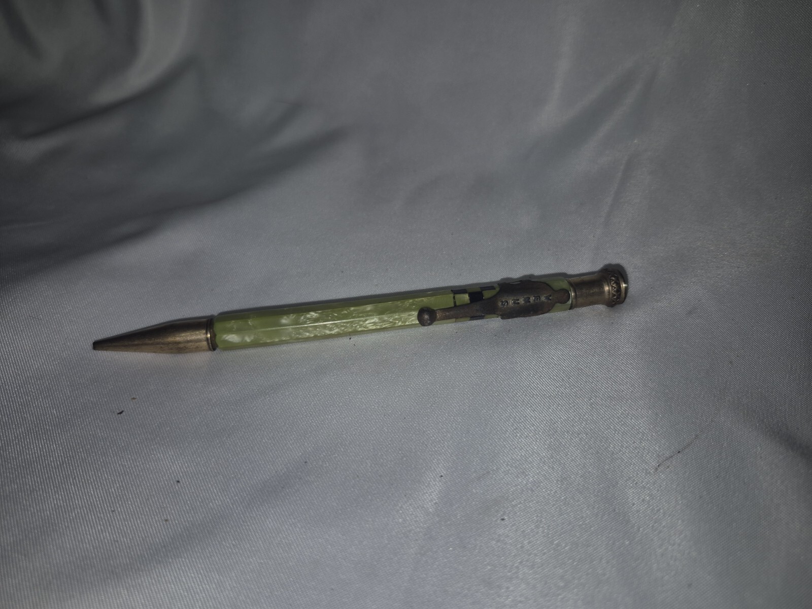 Vintage Venus Pointed American Pencil Co Gold Filled And Green Mechanical Pencil