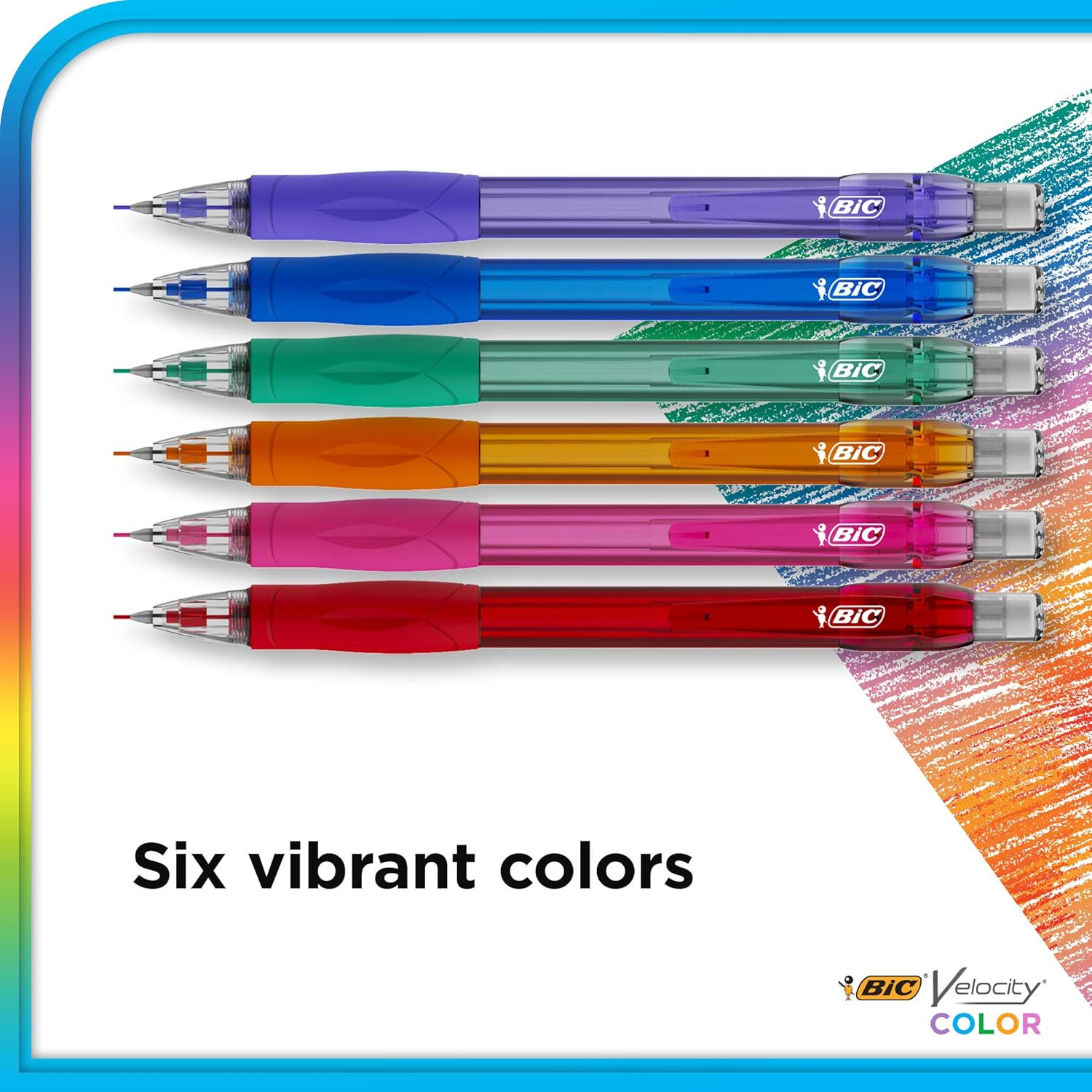 BIC Velocity Colored Lead Mechanical Pencil Refills, Medium Point (0.7mm), Assor