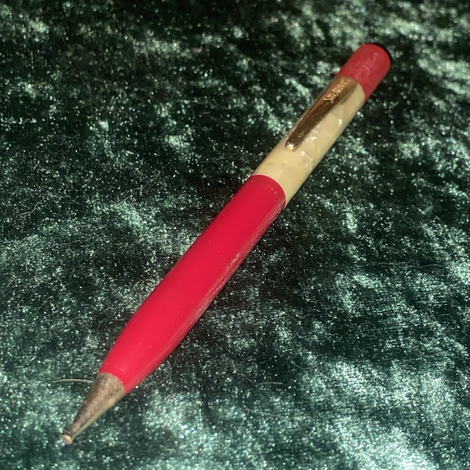 Vintage Maroon Red And Mother of Pearl Schaeffer’s Mechanical Pencil ✏️ Twist