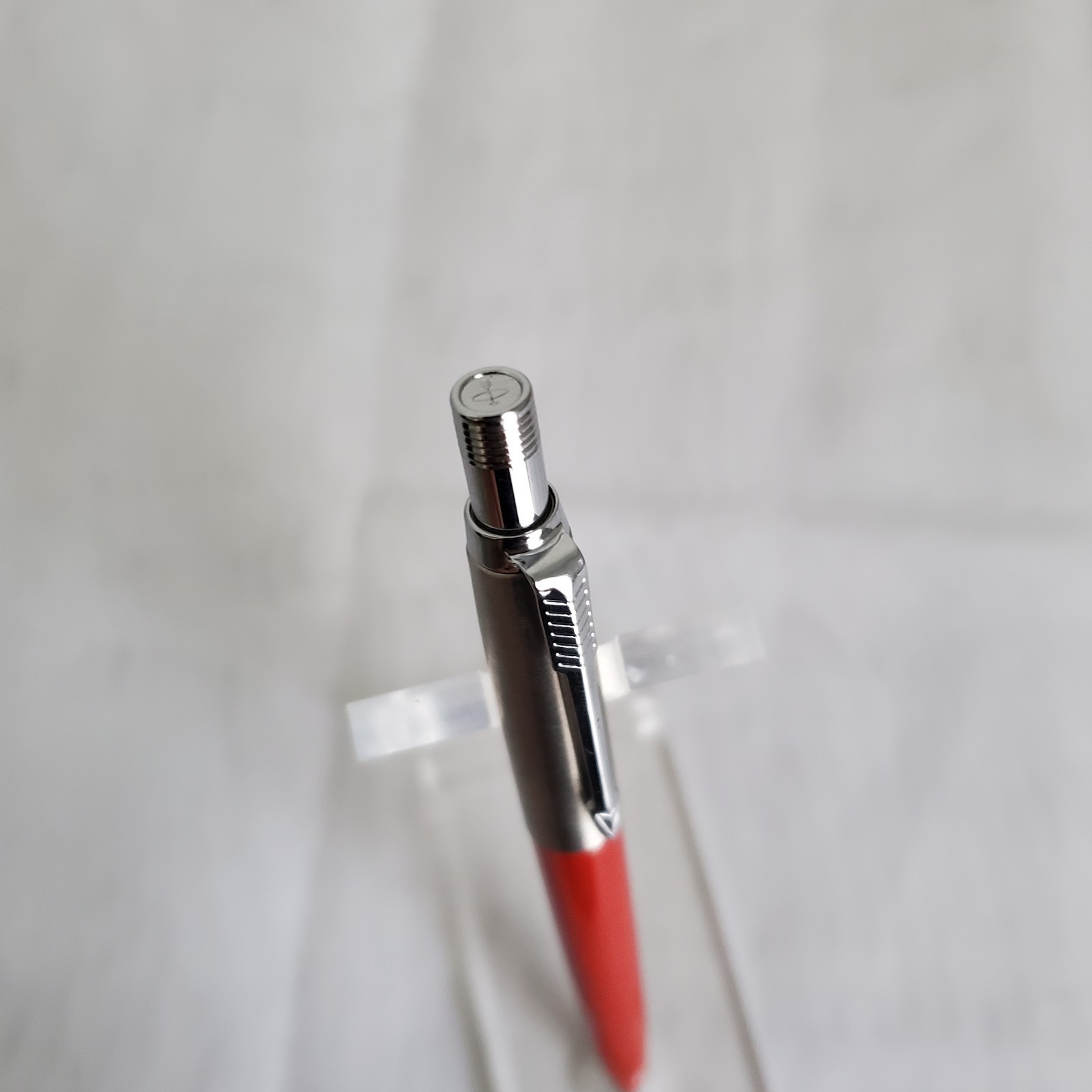 Parker Jotter Red Mechanical Pencil Brass Threads W/ Extra Blue Pen Refill