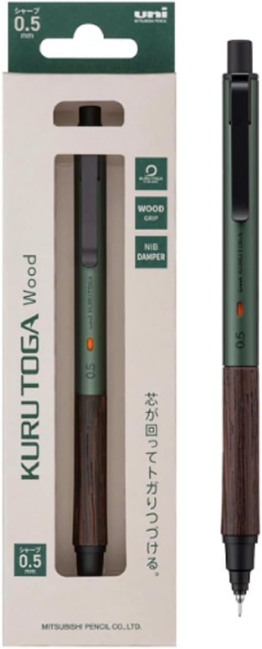 Stylish Forest Green Mechanical Pencil with Stylus Ballpoint
