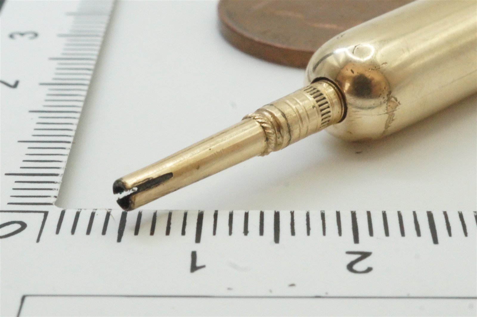 ANTIQUE GOLD CASED MAGIC / PROPELLING PENCIL HICKS NEW YORK c1900