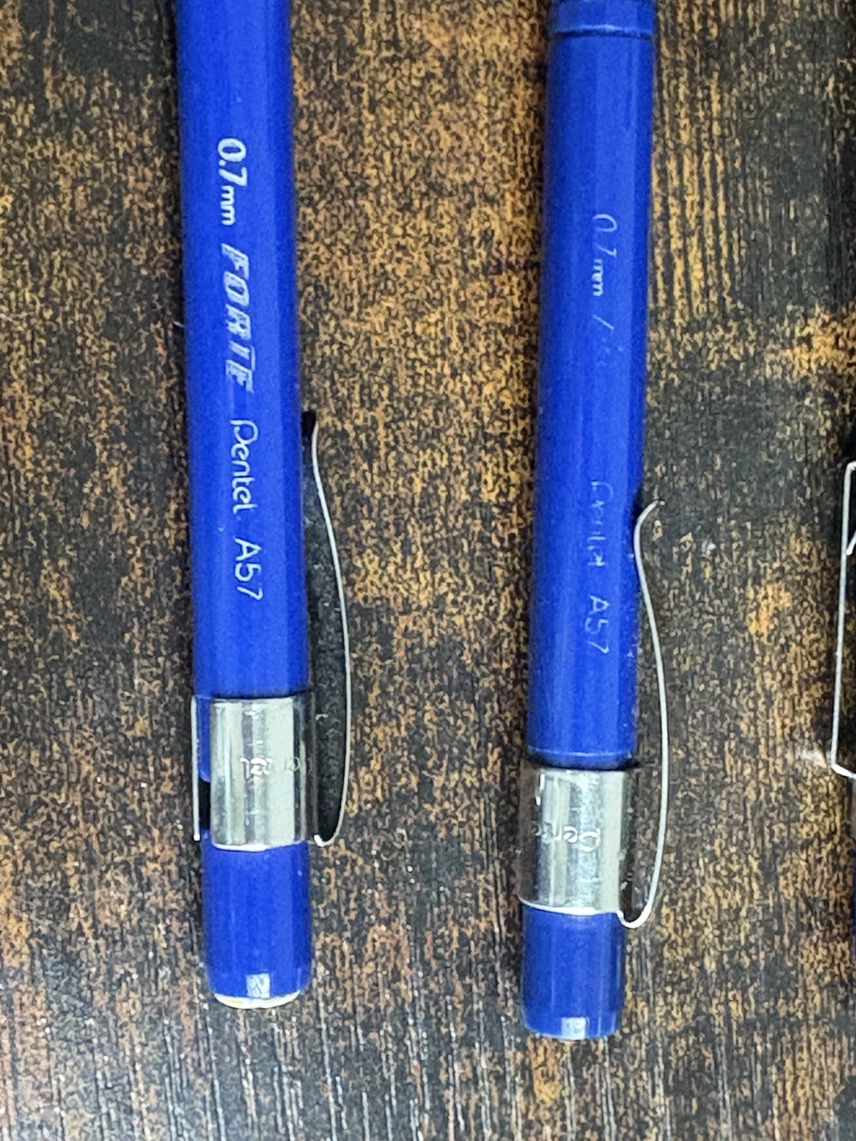 Vtg Pentel Mechanical Pencil Lot P225 0.5mm, P203 0.3mm, P217 & A57 Forte 0.7mm